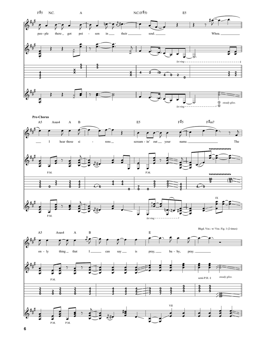 Busted Busted Guitar Tablature scores gallery preview page 6