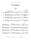 Trois Chansons (Three Songs) for Trombone Quartet mini preview