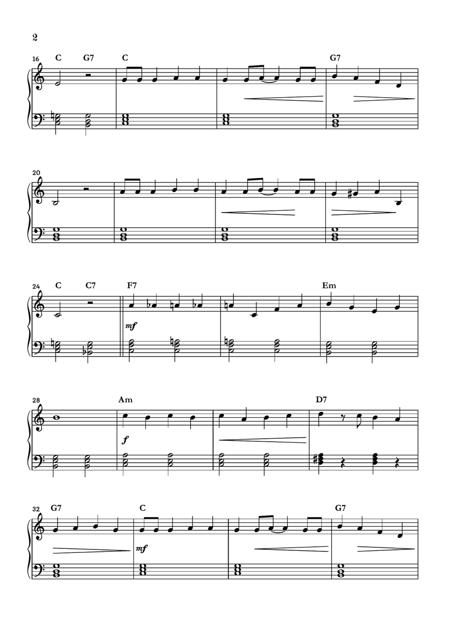 Rockin' Around The Christmas Tree Easy Piano scores gallery preview page 2