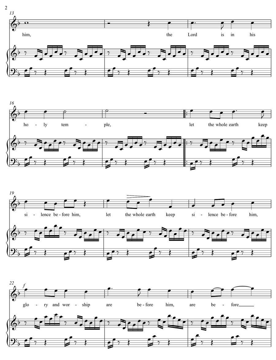 The Lord is in his holy temple Voice scores gallery preview page 2