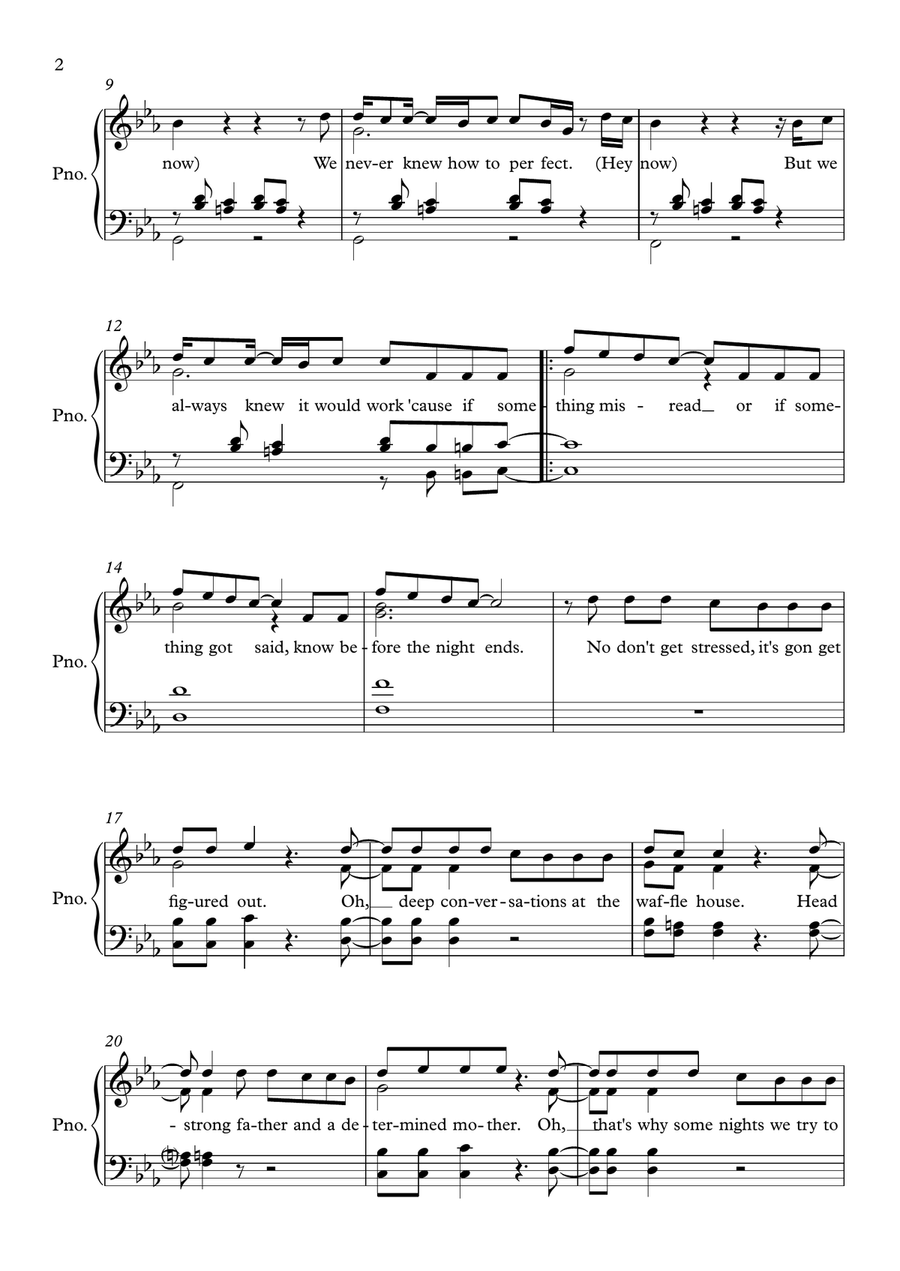 Waffle House Waffle House Piano, Vocal scores gallery preview page 2