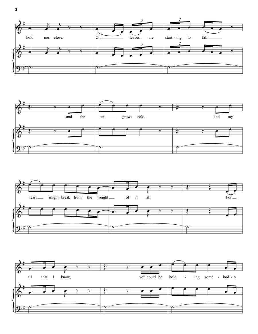 The Hills Of Aberfeldy The Hills Of Aberfeldy Piano, Vocal, Guitar scores gallery preview page 2