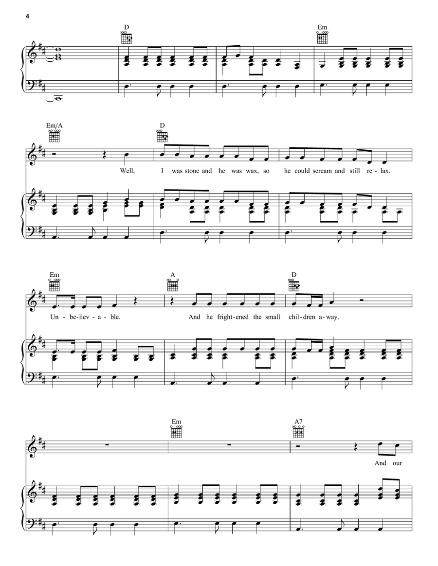 The Bewlay Brothers The Bewlay Brothers Piano, Vocal, Guitar scores gallery preview page 4