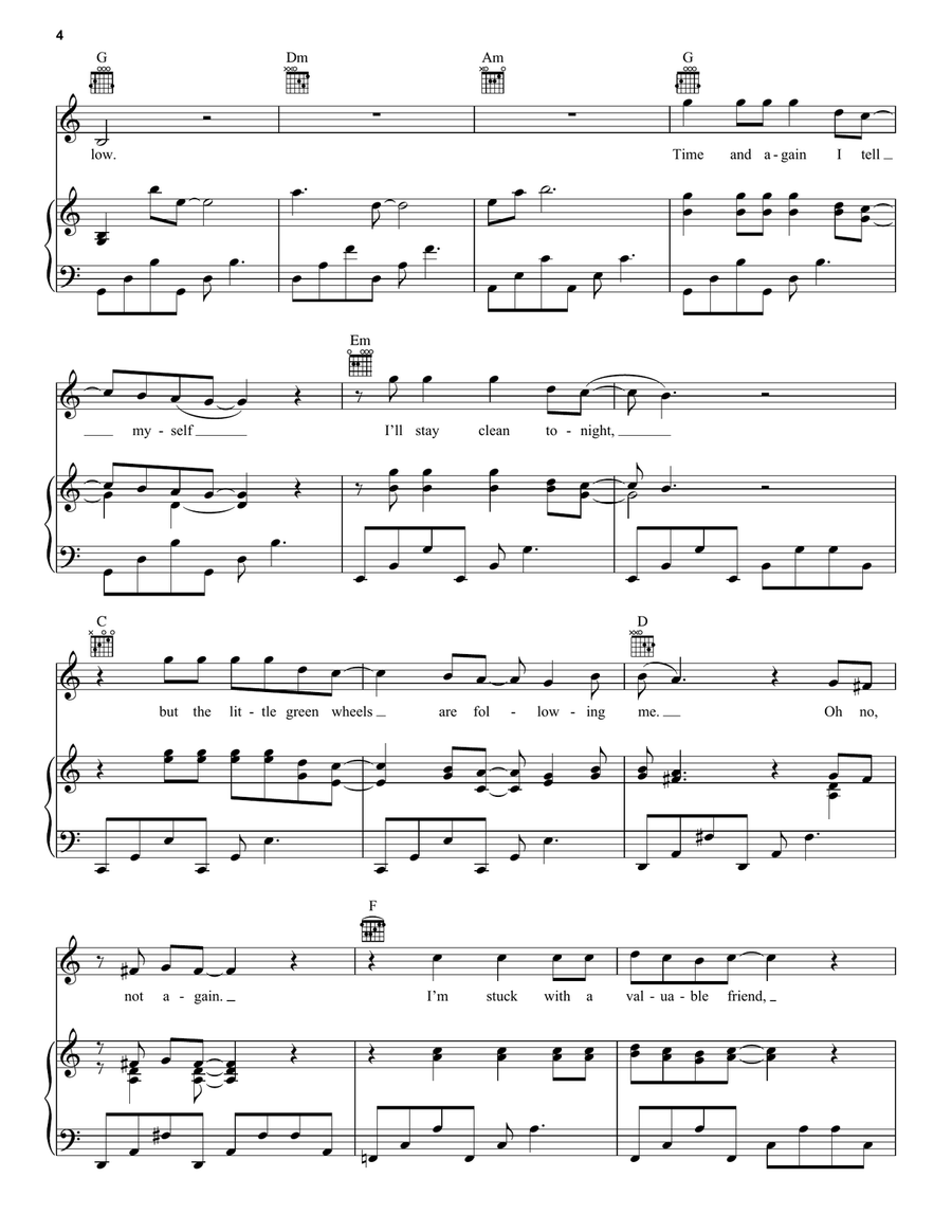 Ashes To Ashes Ashes To Ashes Piano, Vocal, Guitar scores gallery preview page 4