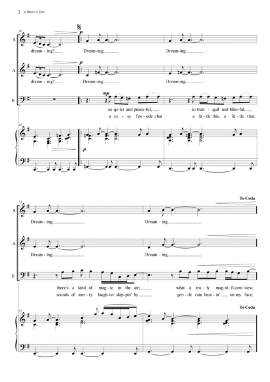 A Winter's Tale 3-Part scores gallery preview page 2