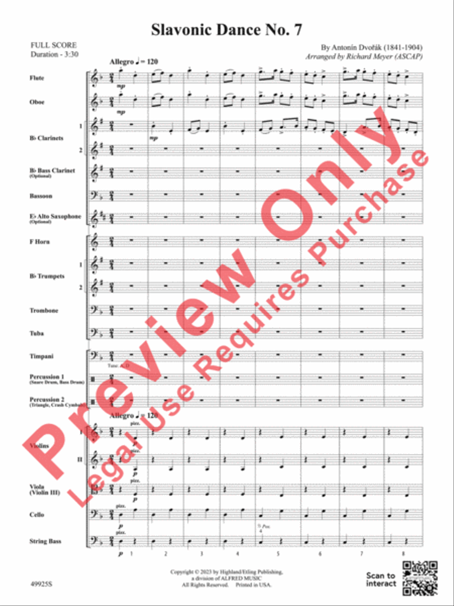 Slavonic Dance No. 7 Slavonic Dance No. 7 Full Orchestra scores gallery preview page 4