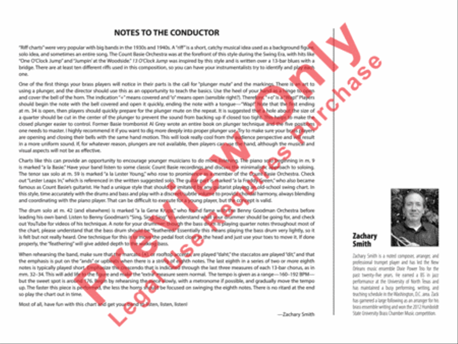 13 O'Clock Jump 13 O'Clock Jump Jazz Ensemble scores gallery preview page 3