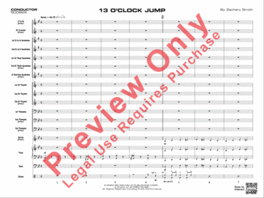 13 O'Clock Jump 13 O'Clock Jump Jazz Ensemble scores gallery preview page 4