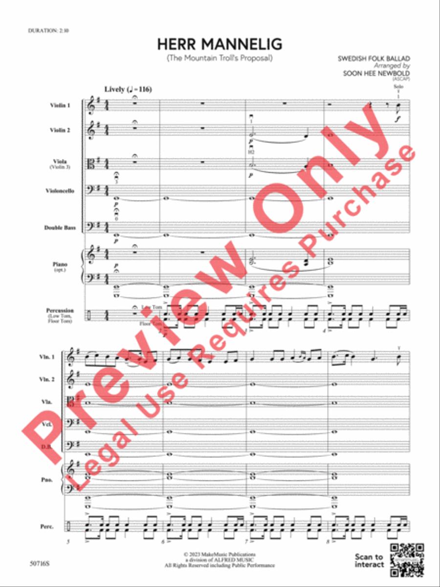 Herr Mannelig Herr Mannelig String Orchestra scores gallery preview page 5