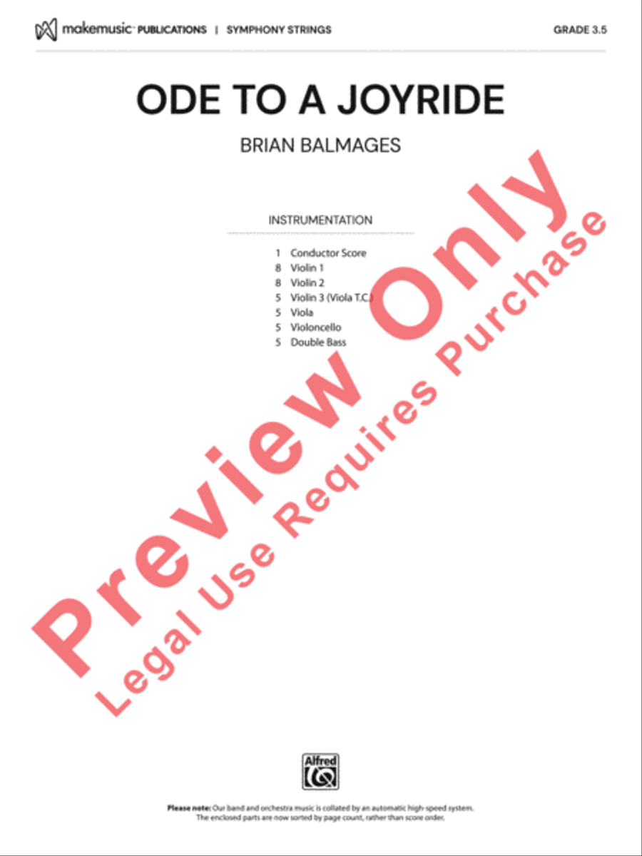 Ode to a Joyride Ode to a Joyride String Orchestra scores gallery preview page 2