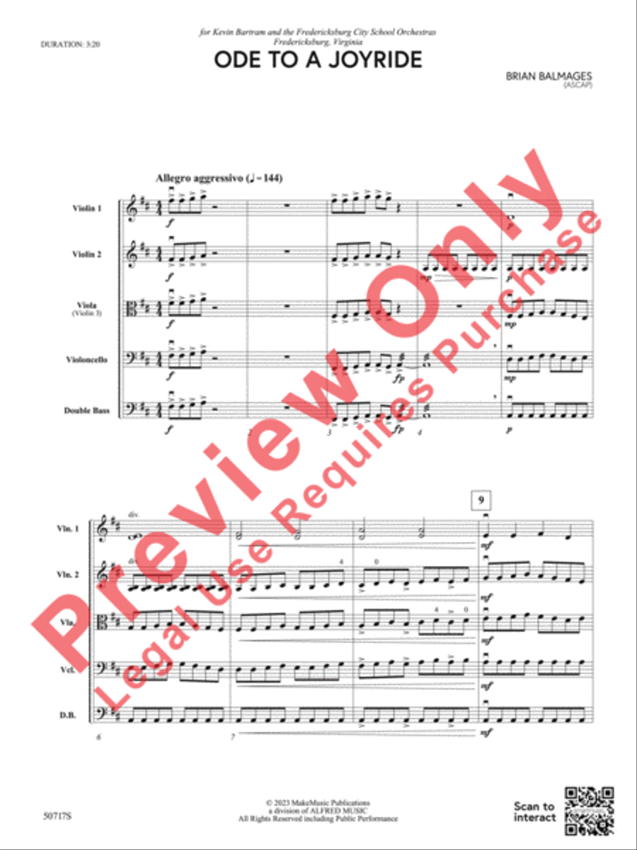 Ode to a Joyride Ode to a Joyride String Orchestra scores gallery preview page 4
