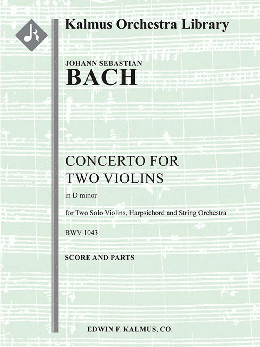 Concerto for Two Violins in D minor, BWV 1043 String Orchestra scores gallery preview page 1