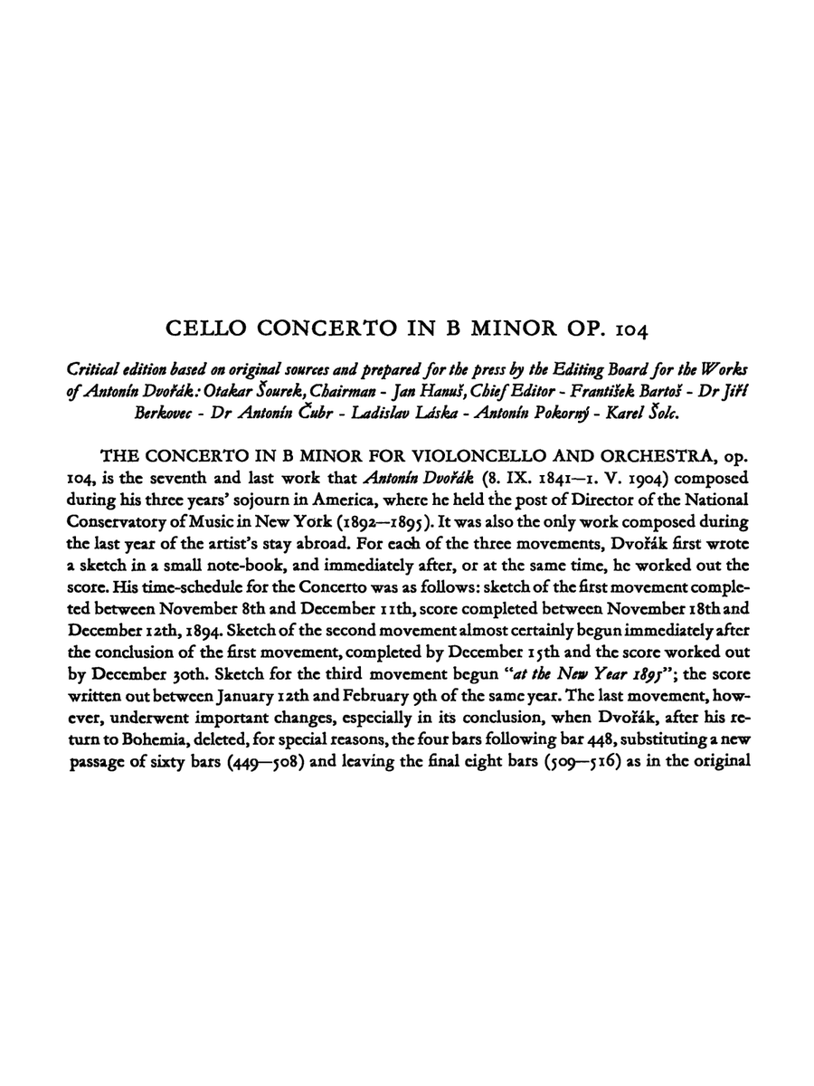 Concerto for Cello in B minor, Op. 104/B. 191 (Critical Edition) Full Orchestra scores gallery preview page 4