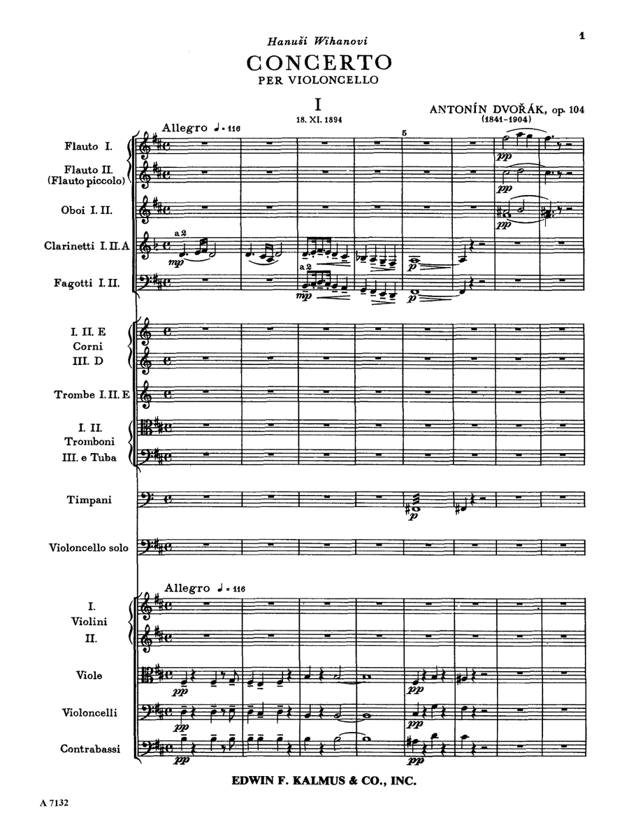 Concerto for Cello in B minor, Op. 104/B. 191 (Critical Edition) Full Orchestra scores gallery preview page 7
