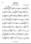 Serenade (D.975) by Schubert - Cello and Piano (Individual Parts)