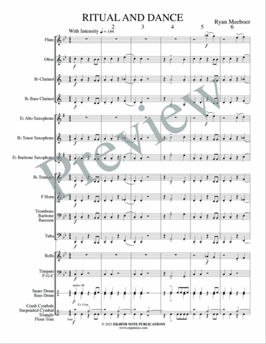 Ritual and Dance Ritual and Dance Concert Band scores gallery preview page 4