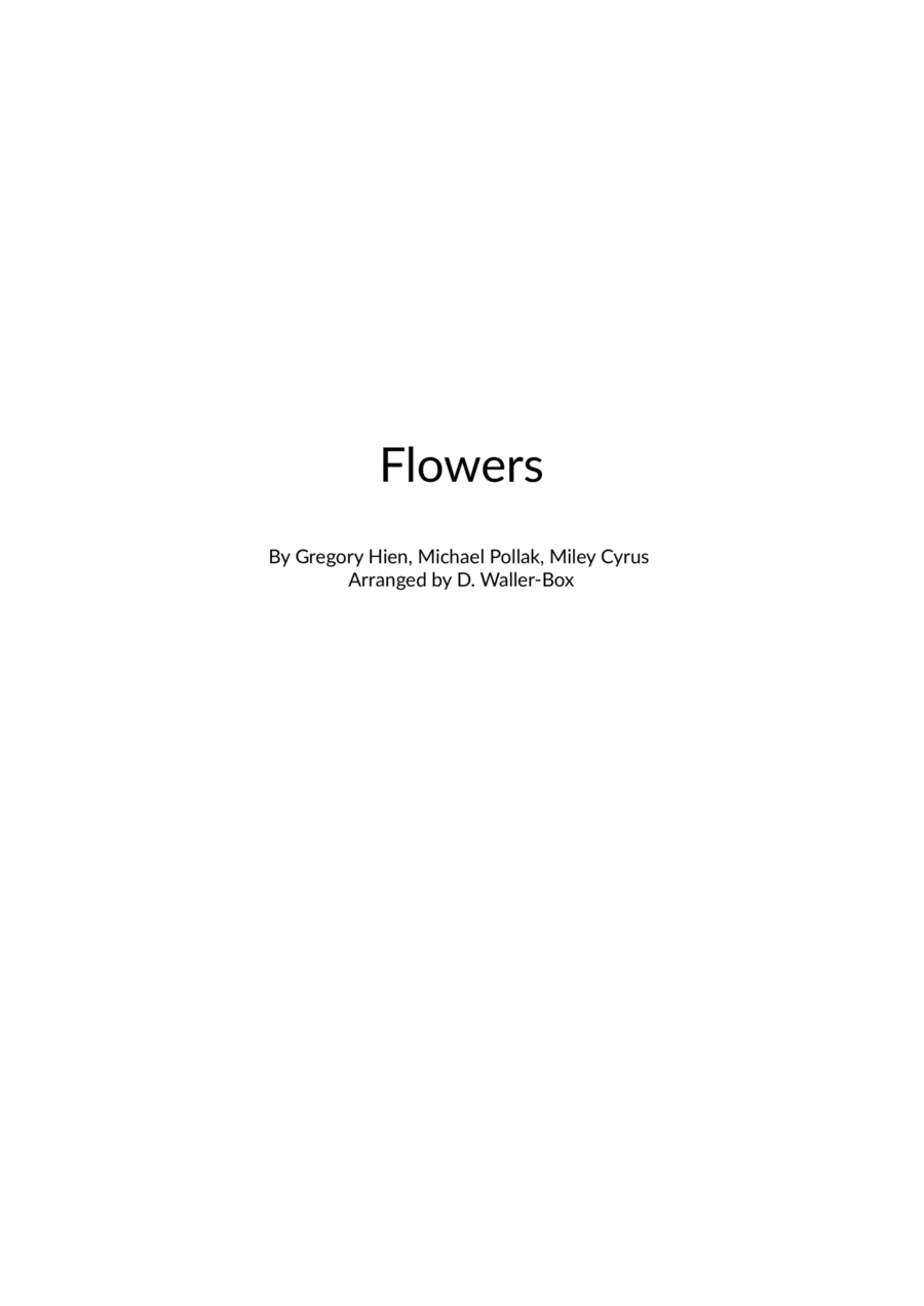 Flowers Flowers Brass Ensemble scores gallery preview page 1