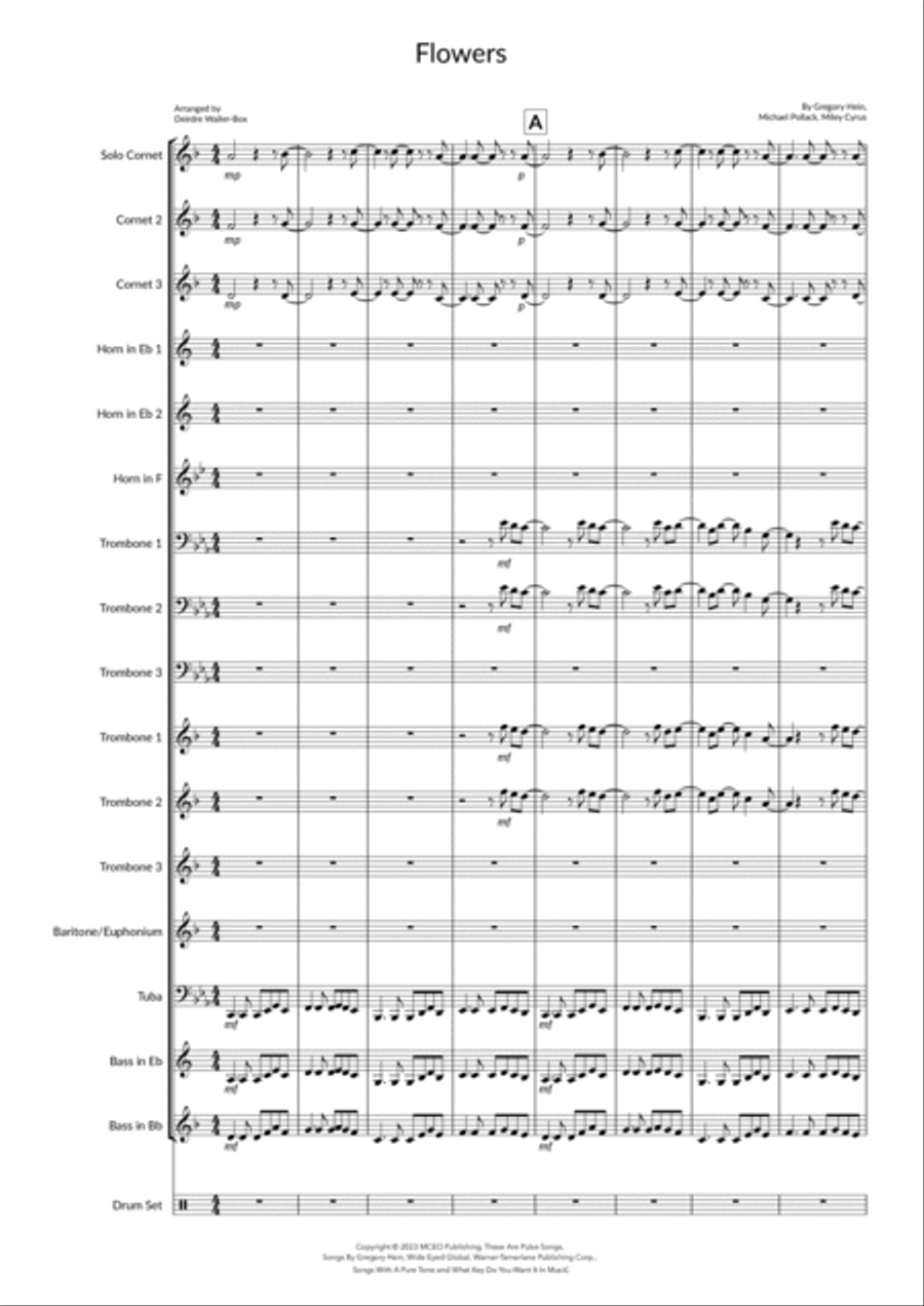 Flowers Flowers Brass Ensemble scores gallery preview page 2