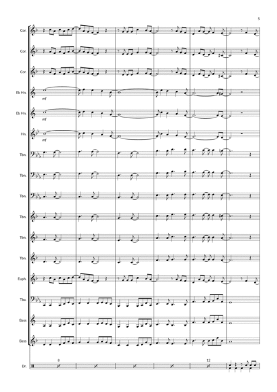 Flowers Flowers Brass Ensemble scores gallery preview page 5