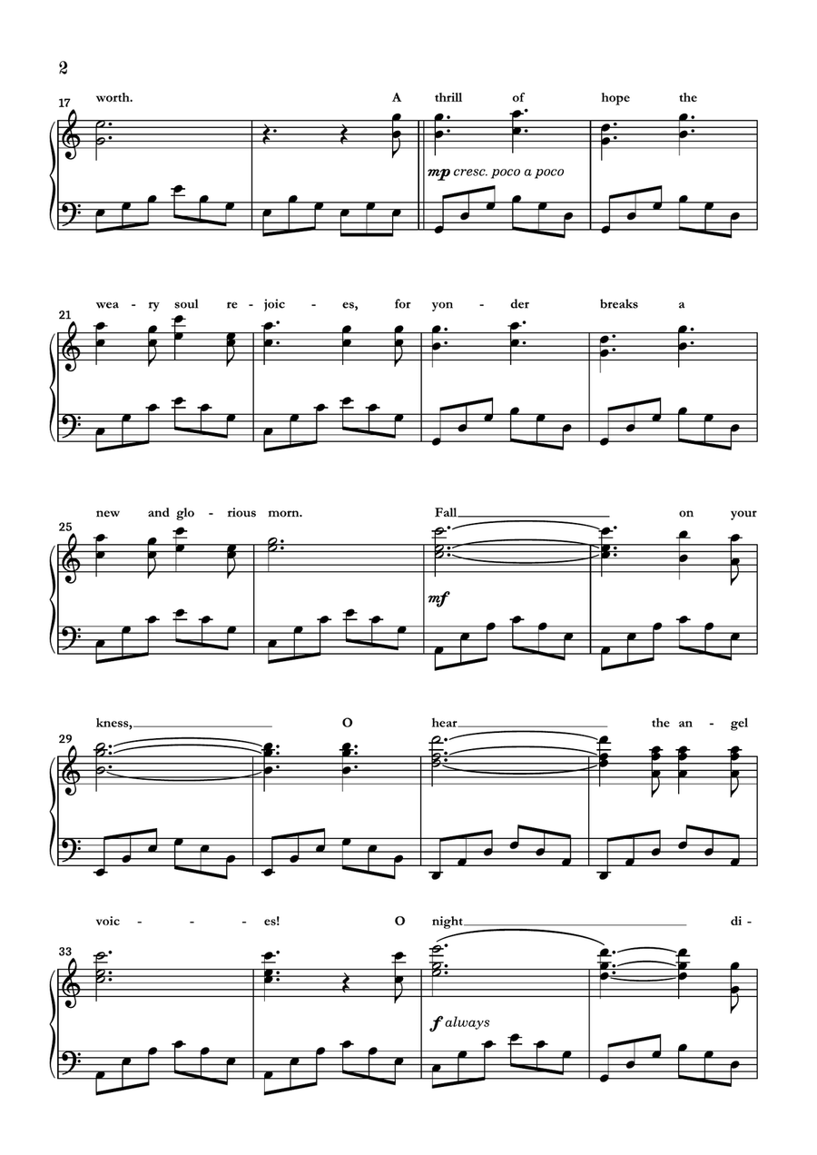 O Holy Night Piano Solo scores gallery preview page 2