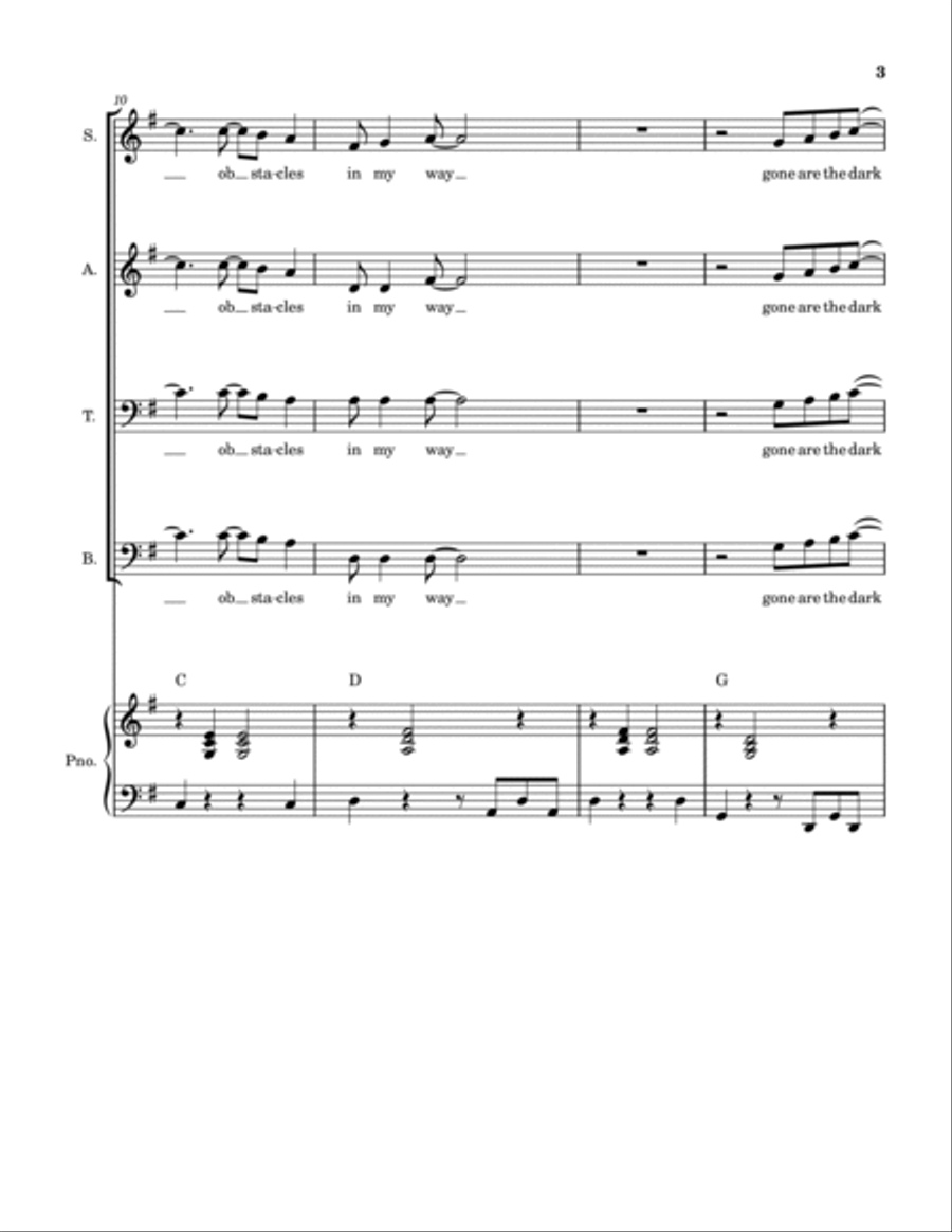 I Can See It Clearly Now Alpha Waves 4-Part scores gallery preview page 3