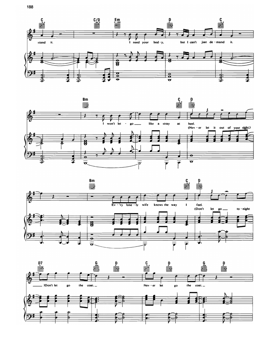 Don't Let Go The Coat Don't Let Go The Coat Piano, Vocal, Guitar scores gallery preview page 3
