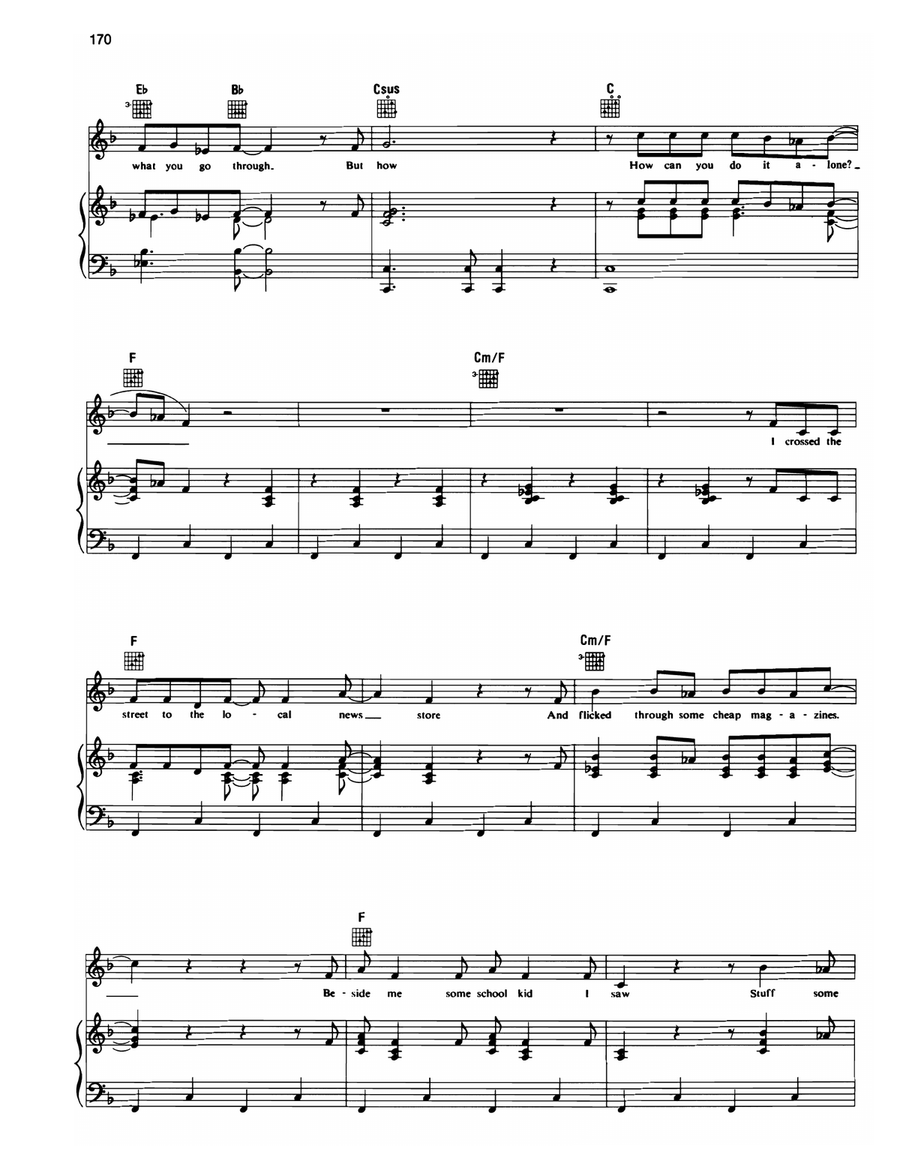 How Can You Do It Alone Piano, Vocal, Guitar scores gallery preview page 3