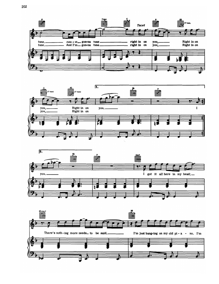 Getting In Tune Piano, Vocal, Guitar scores gallery preview page 2
