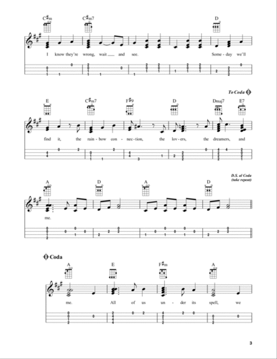 The Rainbow Connection The Rainbow Connection Ukulele scores gallery preview page 3
