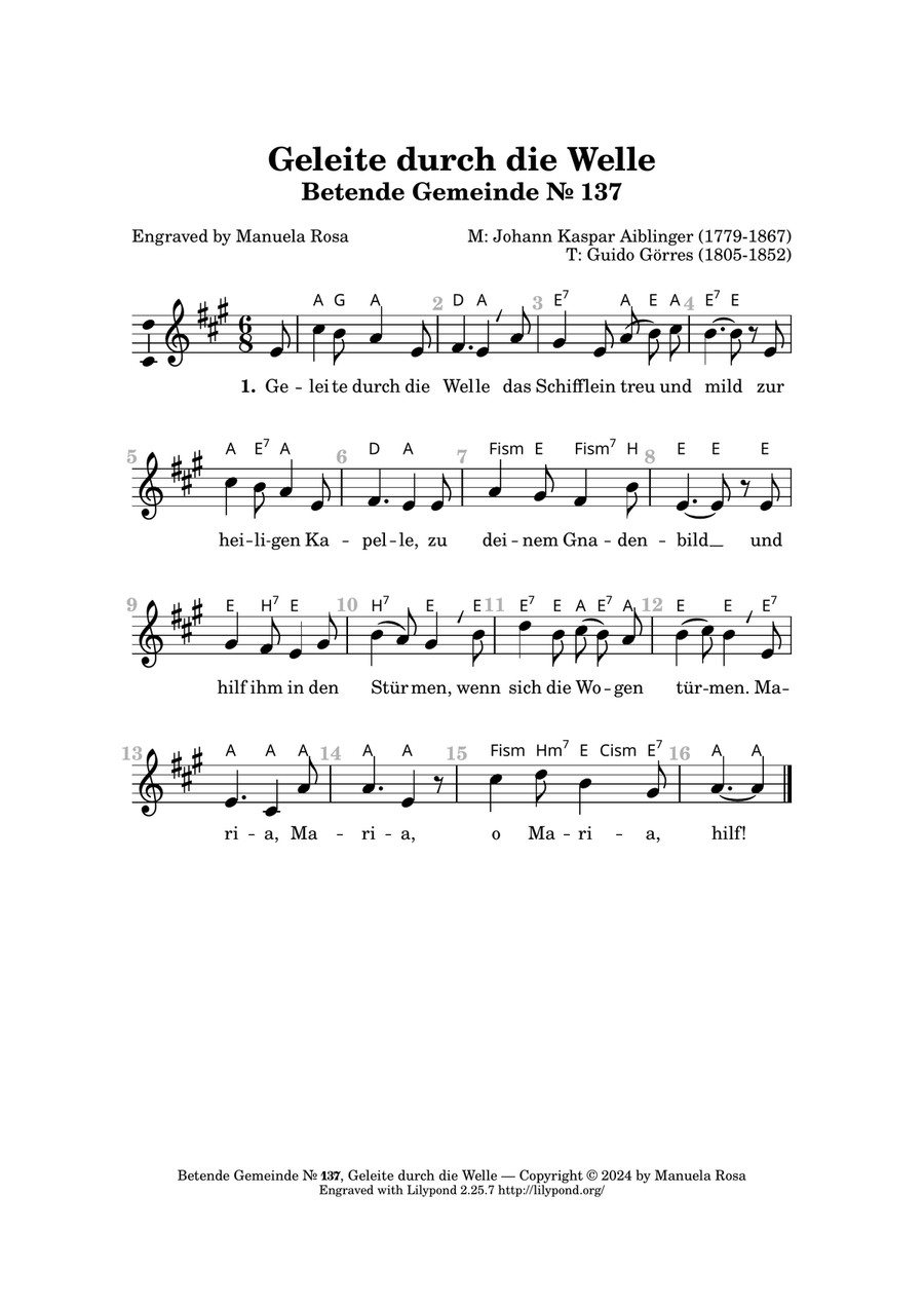 Geleite durch die Welle (Betende Gemeinde 137) Piano Solo scores gallery preview page 3
