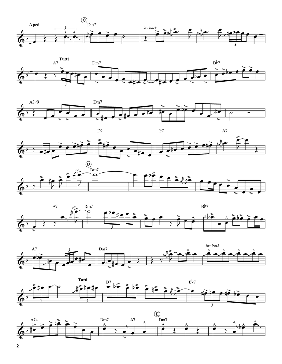 Work Song Work Song Alto Saxophone scores gallery preview page 2