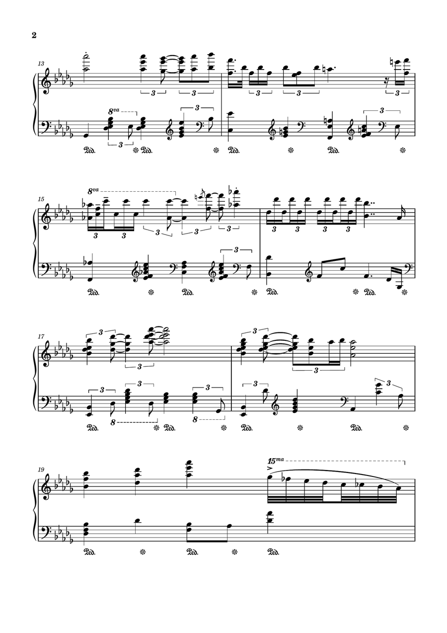 (they Long To Be) Close To You Piano Solo scores gallery preview page 2