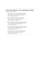 Lobe den Herren, den mächtigen König (Gotteslob 392 easy organ manualiter; Orgel leicht gesetzt) Organ scores gallery preview page 3