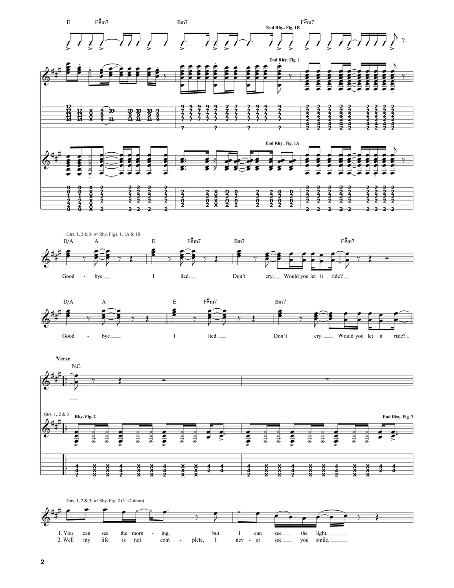 Let It Ride Let It Ride Acoustic Guitar scores gallery preview page 2