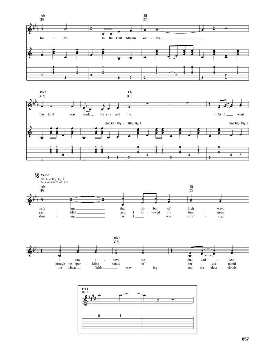 This Land Is Your Land This Land Is Your Land Acoustic Guitar scores gallery preview page 2