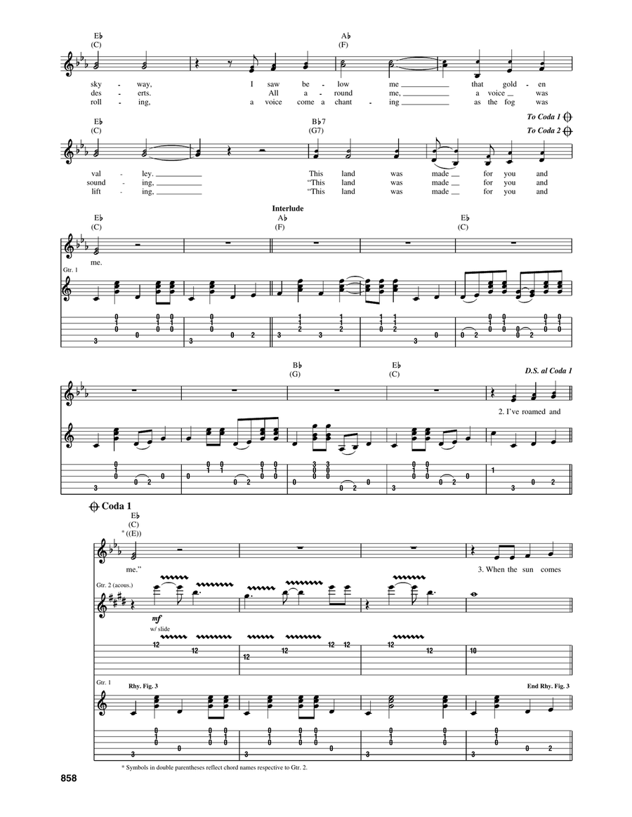 This Land Is Your Land This Land Is Your Land Acoustic Guitar scores gallery preview page 3