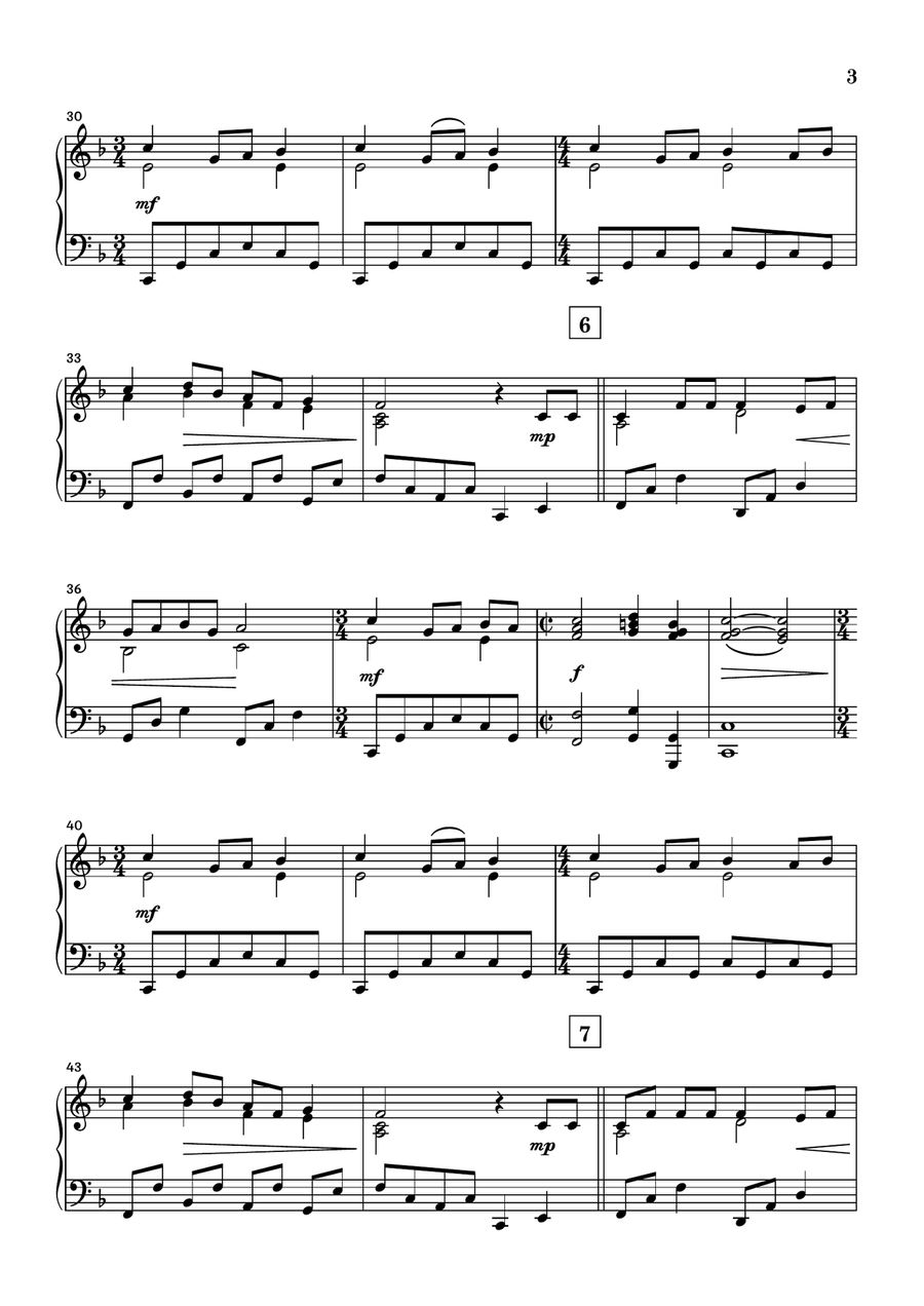 The Twelve Days of Christmas Piano Solo scores gallery preview page 3