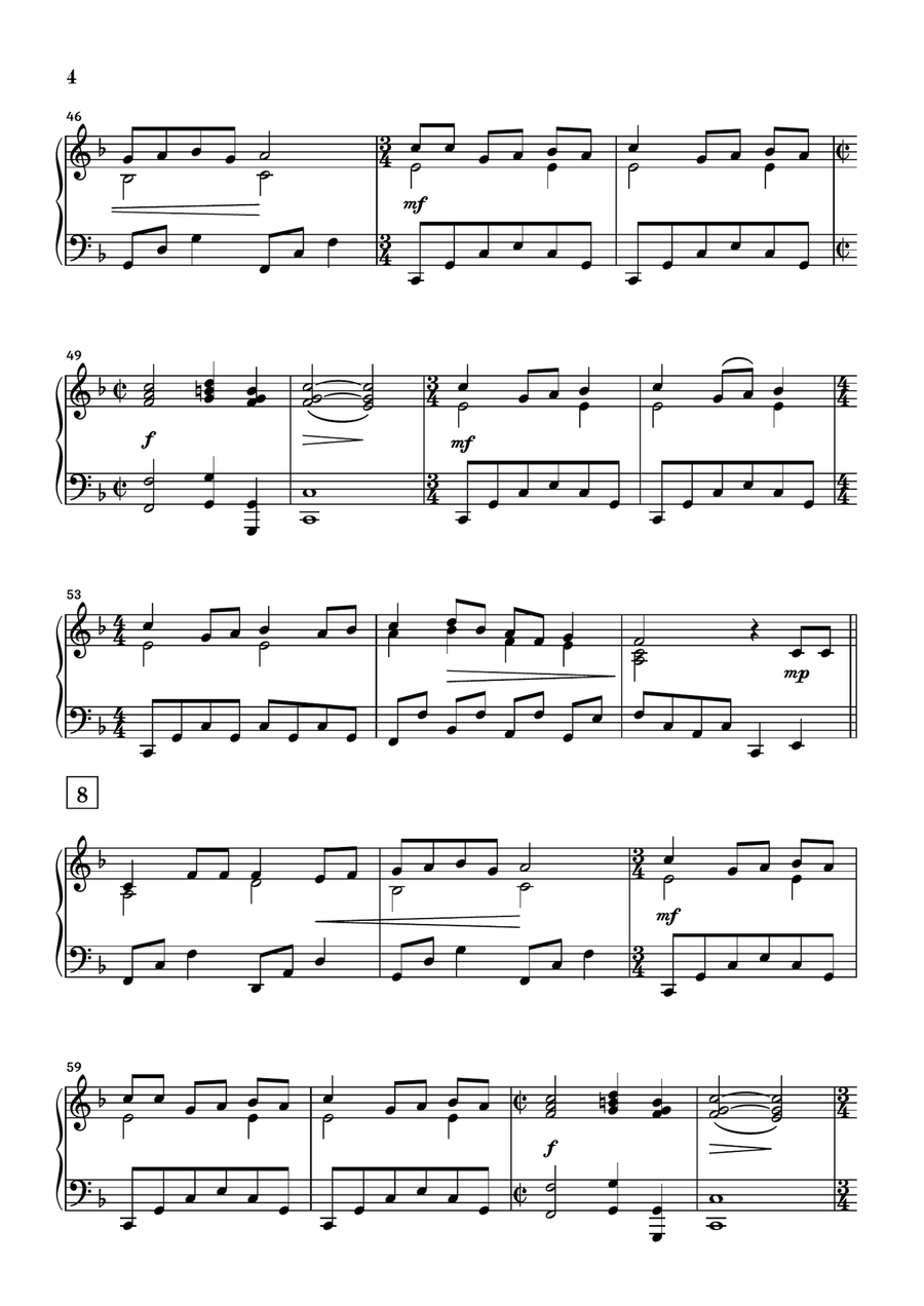 The Twelve Days of Christmas Piano Solo scores gallery preview page 4
