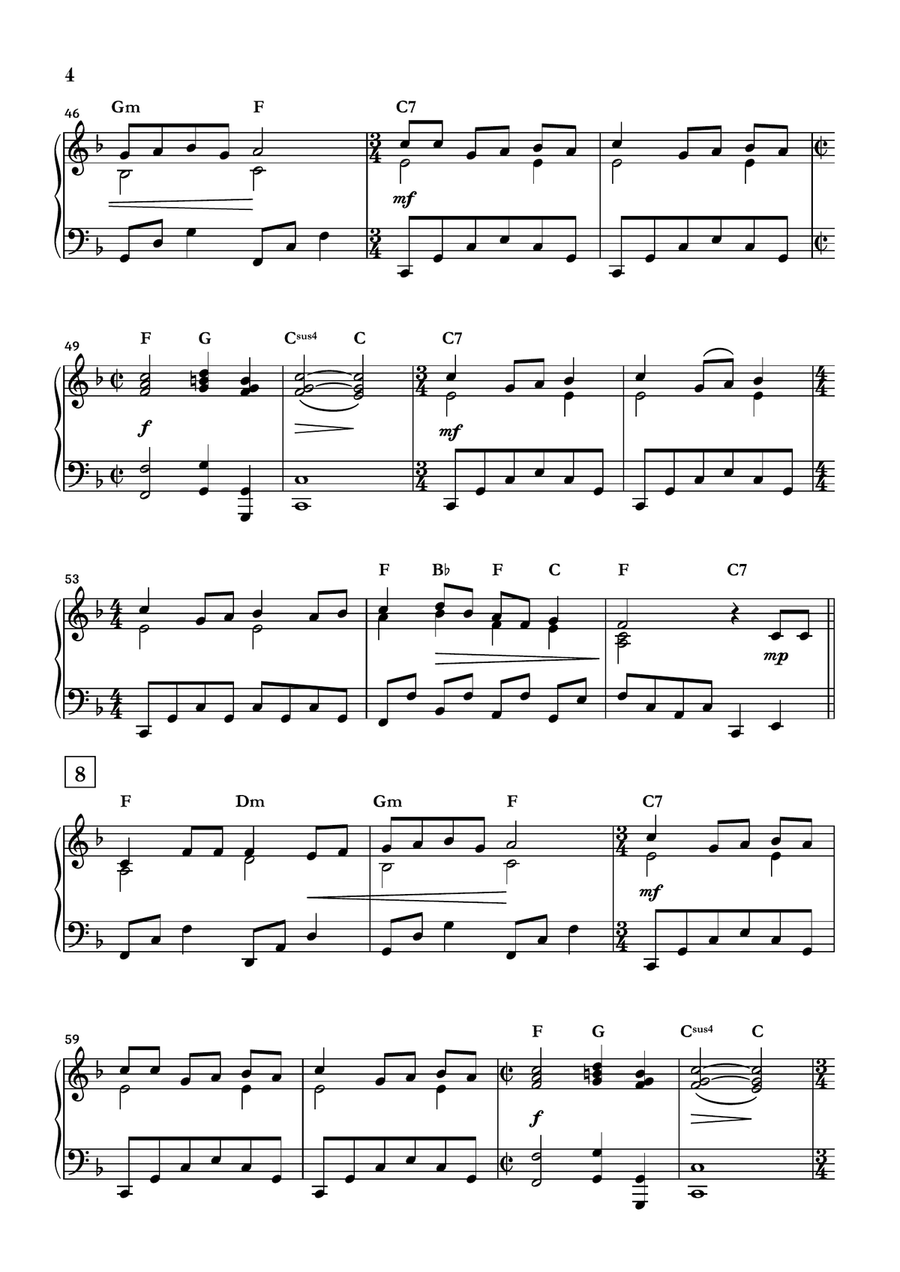 The Twelve Days of Christmas Piano Solo scores gallery preview page 4