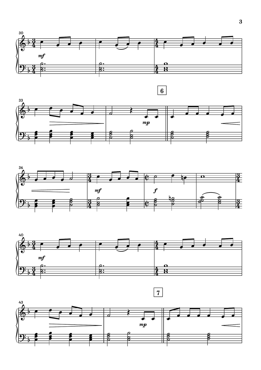 The Twelve Days of Christmas Easy Piano scores gallery preview page 3
