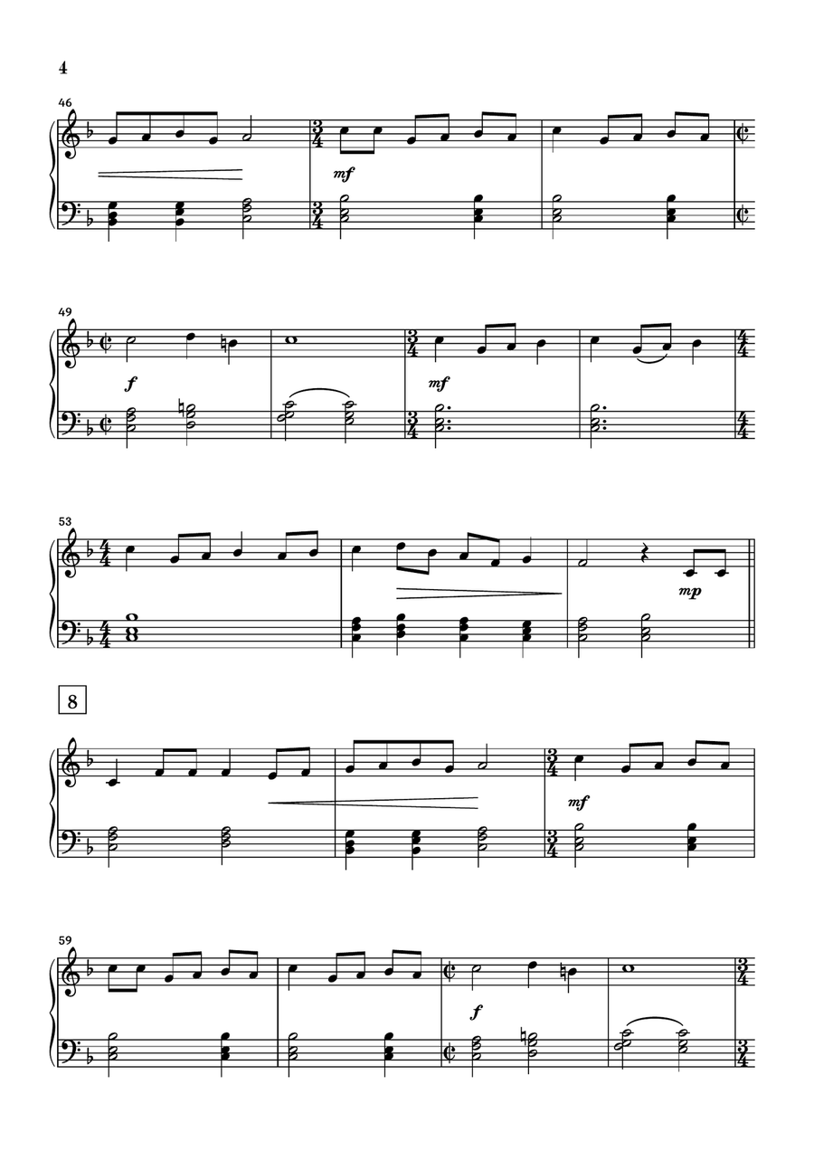 The Twelve Days of Christmas Easy Piano scores gallery preview page 4