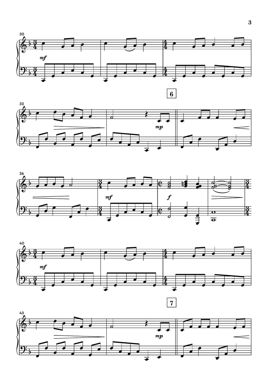 The Twelve Days of Christmas Piano Solo scores gallery preview page 3