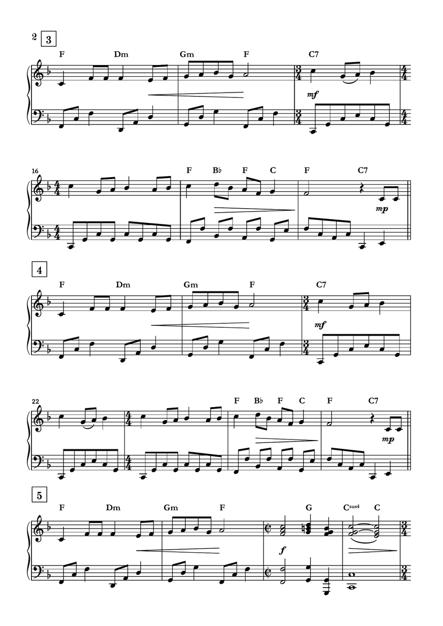 The Twelve Days of Christmas Piano Solo scores gallery preview page 2