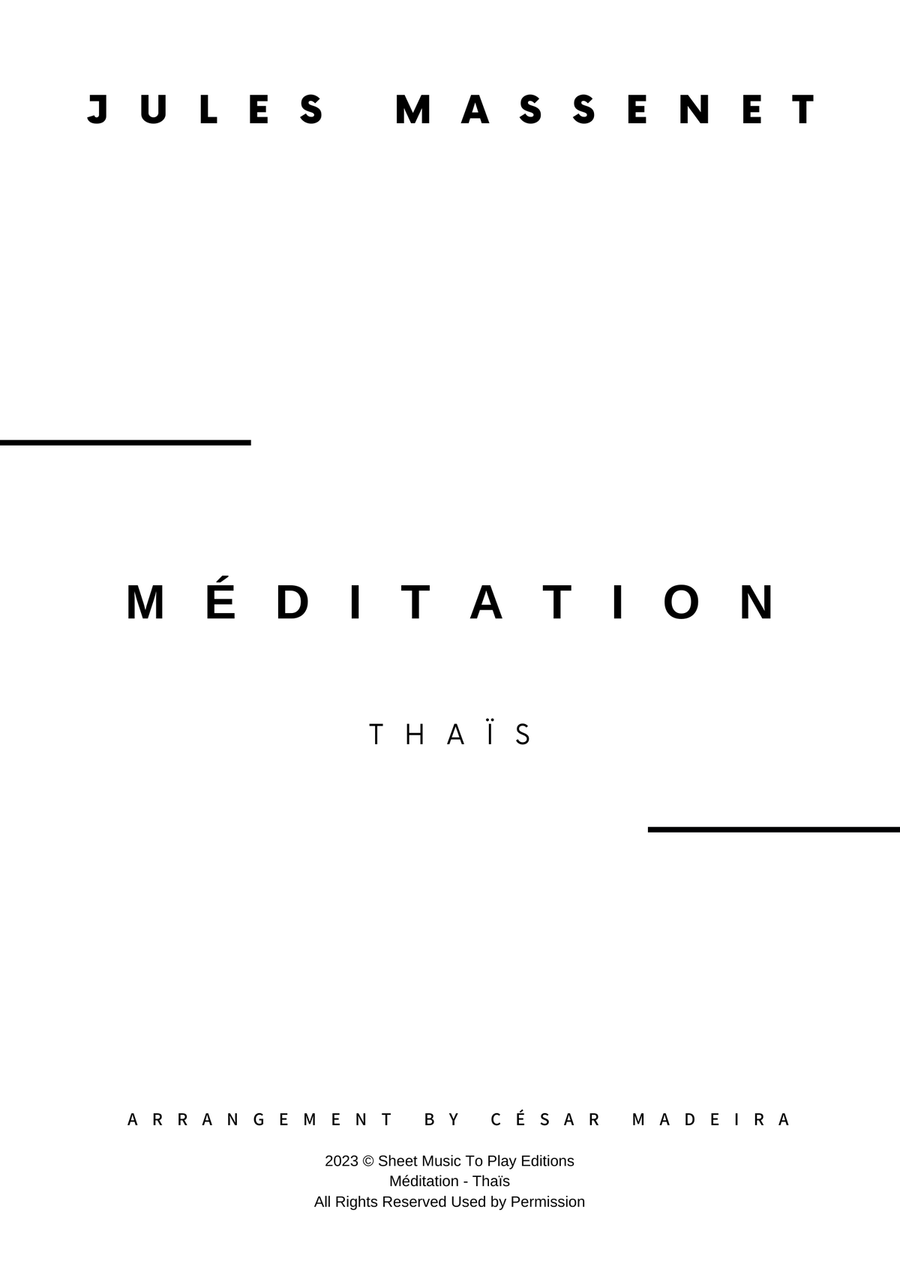 Meditation from Thais - Flute and Piano (Full Score) Flute scores gallery preview page 2