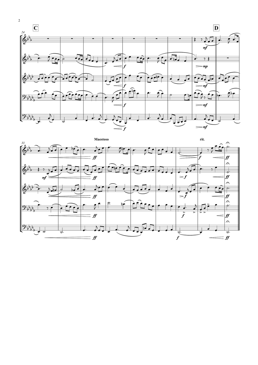 Jerusalem Jerusalem Brass Quintet scores gallery preview page 2