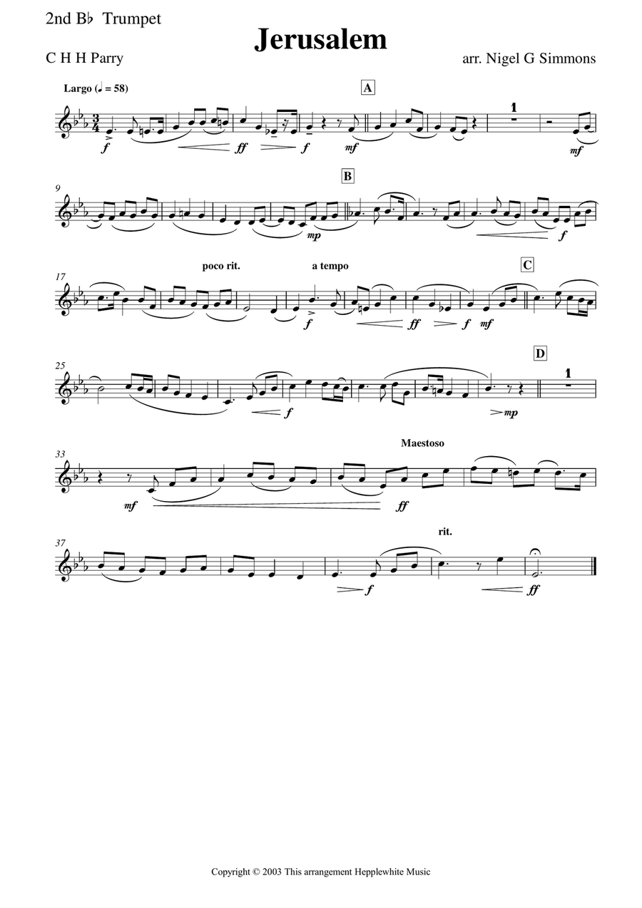Jerusalem Jerusalem Brass Quintet scores gallery preview page 4