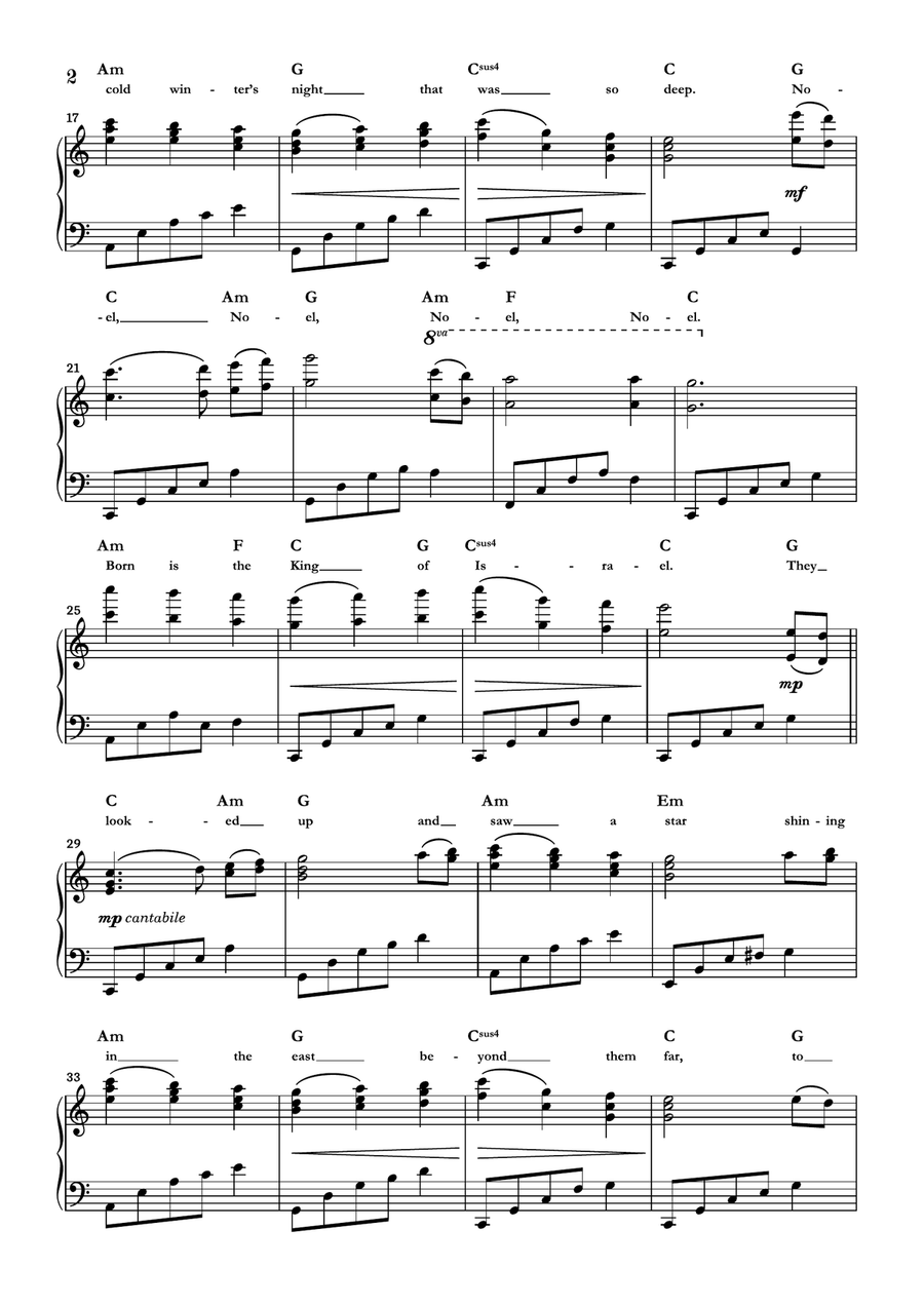 The First Noel Piano Solo scores gallery preview page 2