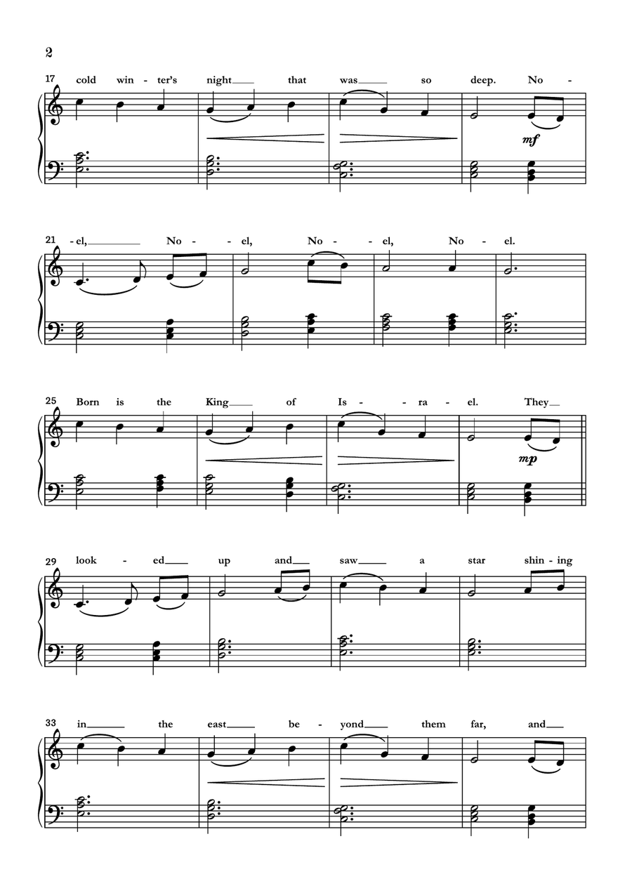 The First Noel Easy Piano scores gallery preview page 2