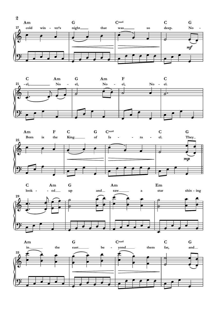 The First Noel Piano Solo scores gallery preview page 2