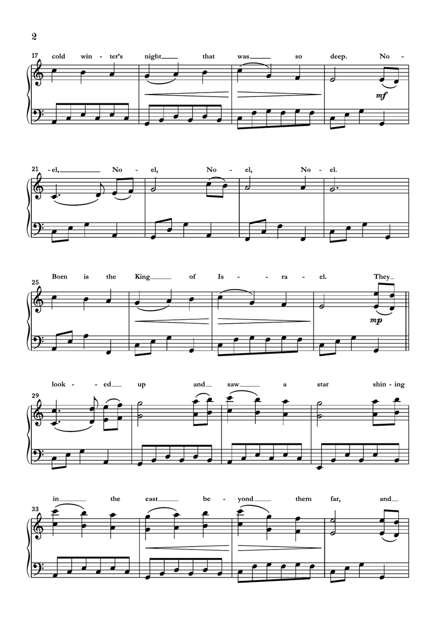 The First Noel Piano Solo scores gallery preview page 2